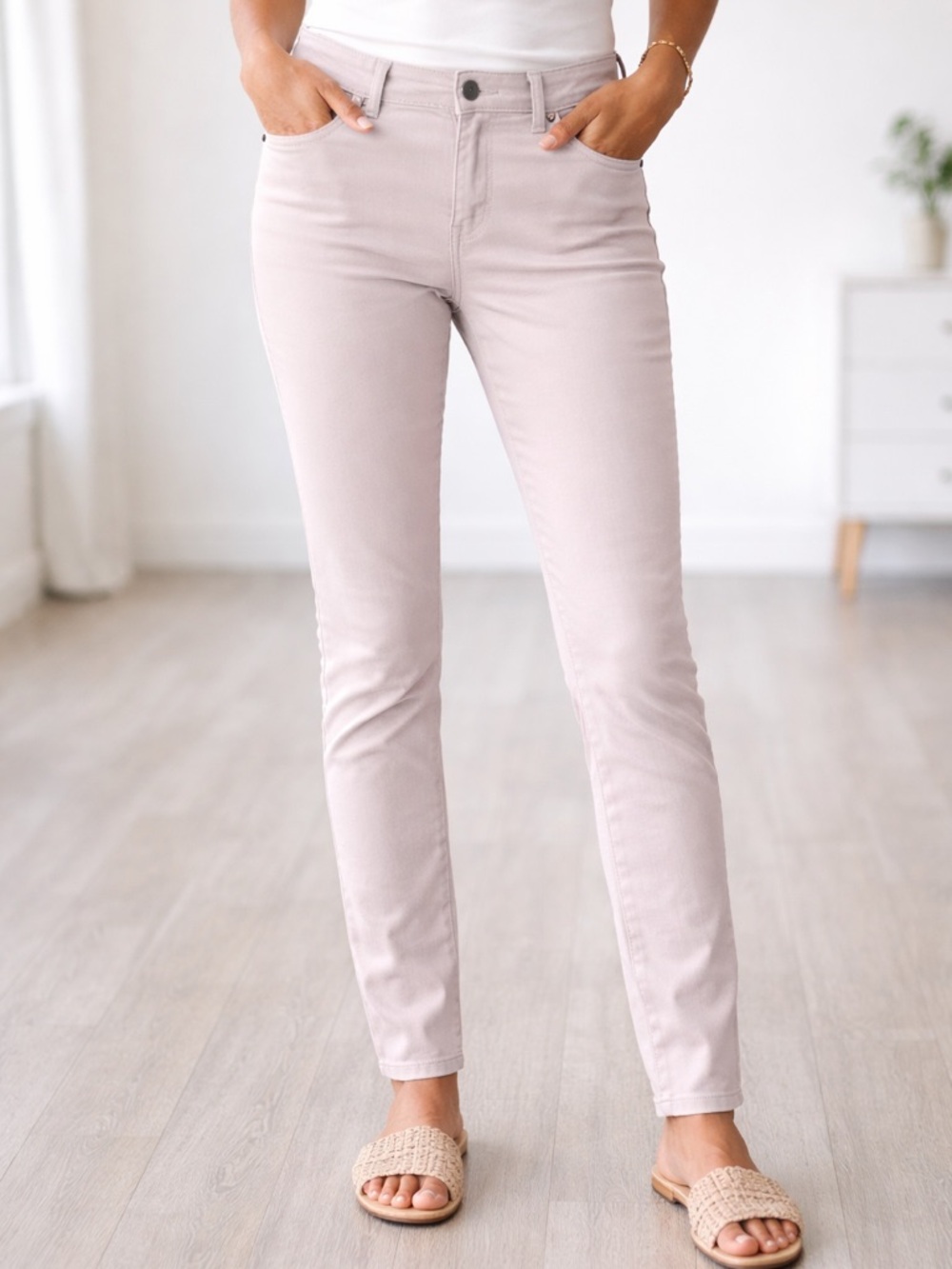 Sz 8/29 Buffalo David Bitton High Rise Stretchy Ankle Pant